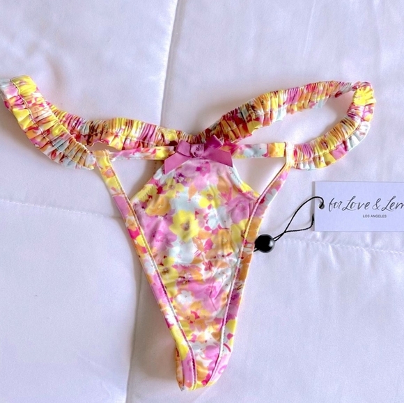 *Pics Updated!*🍋For Love and Lemons Pastel Punch Mini Dress WITH Thong Panty! - Picture 2 of 16